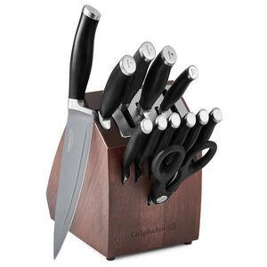 Calphalon Contemporary Sharpin Nonstick 13Pc Cutlery Block Set, Metallic